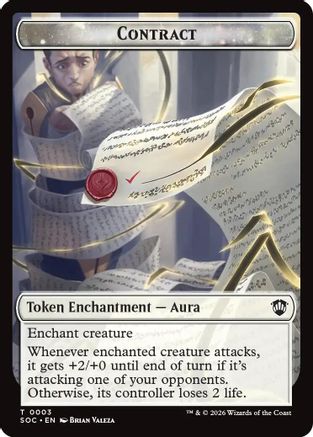 Commander: Secrets of Strixhaven Contract // Copy Double-Sided Token #3