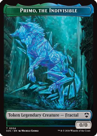 Commander: Secrets of Strixhaven Primo, The Indivisible // Treasure Double-Sided Token #24