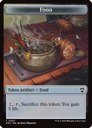 Commander: Secrets of Strixhaven Food // Frog Lizard Double-Sided Token #27