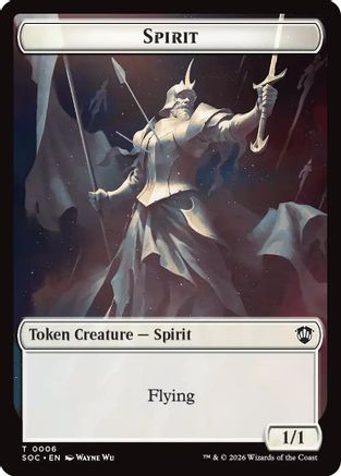 Commander: Secrets of Strixhaven Spirit (0006) // Illusion Double-Sided Token #6