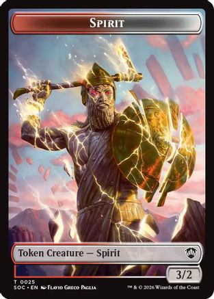 Commander: Secrets of Strixhaven Spirit (0025) // Rogue Double-Sided Token #25