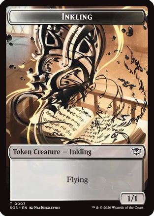 Secrets of Strixhaven Inkling (0007) // Spirit (0011) Double-Sided Token #7