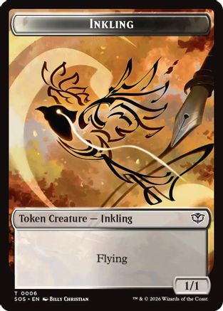Secrets of Strixhaven Inkling (0006) // Spirit (0010) Double-Sided Token #6