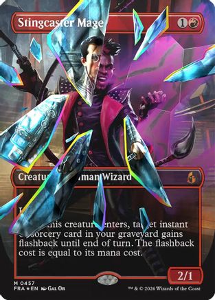 Reality Fracture Stingcaster Mage (Borderless) (Facet Foil) #329