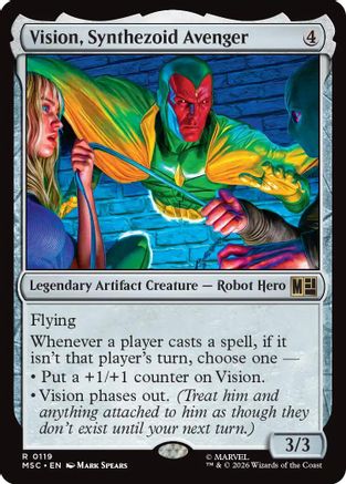 Commander: Marvel Super Heroes Vision, Synthezoid Avenger #119