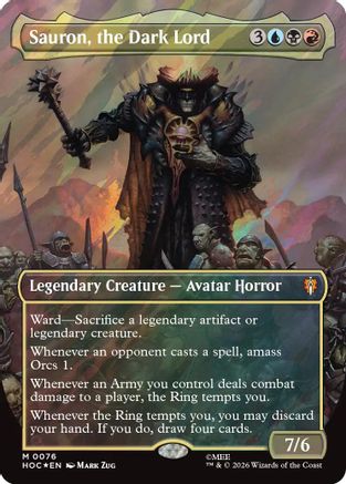 Sauron, the Dark Lord (Borderless) (Surge Foil)