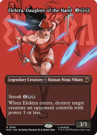 Marvel Super Heroes Elektra, Daughter of the Hand (Borderless) (366) #366