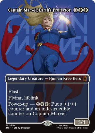 Marvel Super Heroes Captain Marvel, Earth's Protector (Borderless) (0354) #354