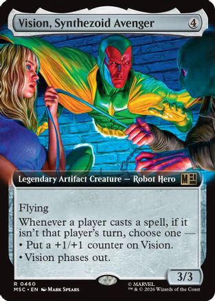 Commander: Marvel Super Heroes Vision, Synthezoid Avenger (Extended Art) #460