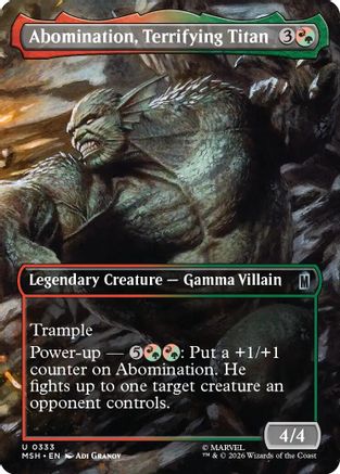Marvel Super Heroes Abomination, Terrifying Titan (Borderless) #333