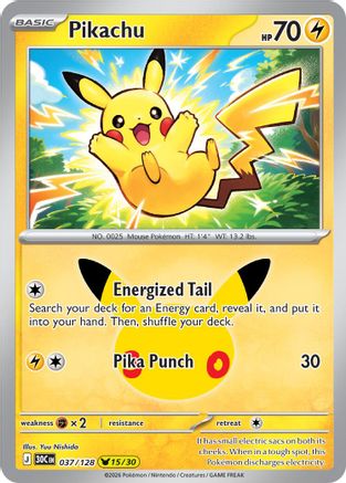 Pikachu 37 ME: 30th Celebration Pokémon card