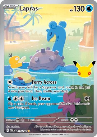 Lapras 131 ME: 30th Celebration Pokémon card