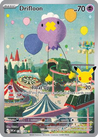 Drifloon 136 ME: 30th Celebration Pokémon card