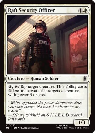 Marvel Super Heroes Raft Security Officer #33