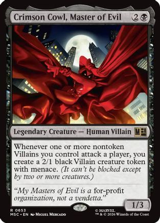 Crimson Cowl, Master of Evil