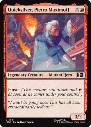 Commander: Marvel Super Heroes Quicksilver, Pietro Maximoff (0551) #551