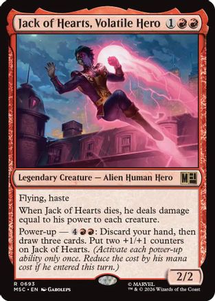 Commander: Marvel Super Heroes Jack of Hearts, Volatile Hero #693