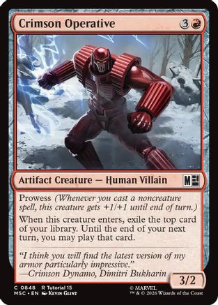 Commander: Marvel Super Heroes Crimson Operative #848