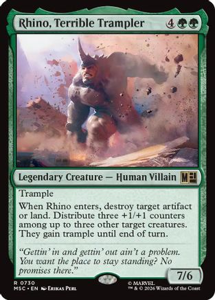 Commander: Marvel Super Heroes Rhino, Terrible Trampler #730