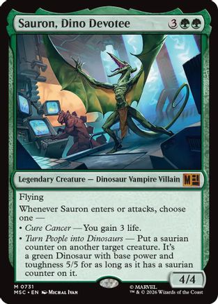 Commander: Marvel Super Heroes Sauron, Dino Devoteee #731