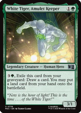 Commander: Marvel Super Heroes White Tiger, Amulet Keeper #736