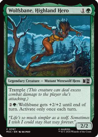 Commander: Marvel Super Heroes Wolfsbane, Highland Hero #767