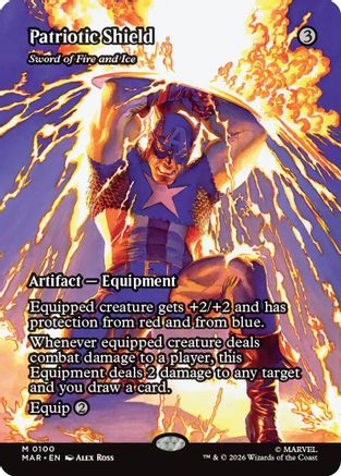 Marvel Universe Eternal-Legal Patriotic Shield - Sword of Fire and Ice (Borderless) #100