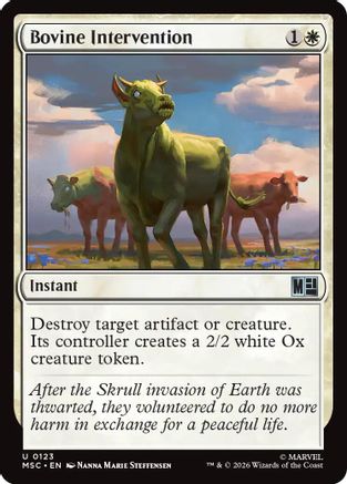 Commander: Marvel Super Heroes Bovine Intervention (Surge Foil) #123