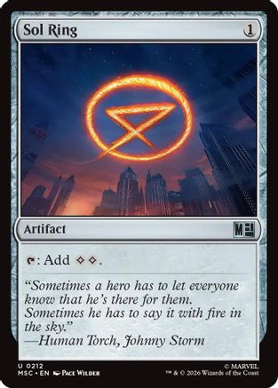 Commander: Marvel Super Heroes Sol Ring (0212) #212