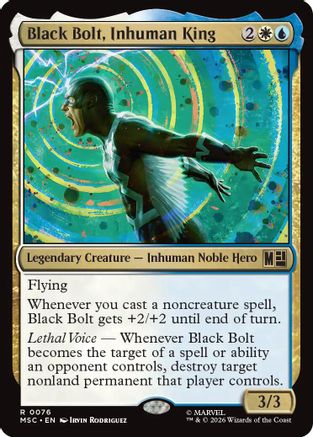 Commander: Marvel Super Heroes Black Bolt, Inhuman King (Surge Foil) #76