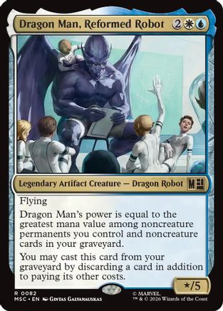 Commander: Marvel Super Heroes Dragon Man, Reformed Robot (Surge Foil) #82