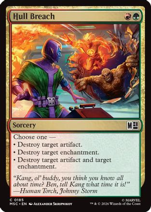 Commander: Marvel Super Heroes Hull Breach (Surge Foil) #185