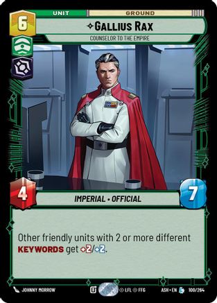 Gallius Rax - Counselor to the Empire