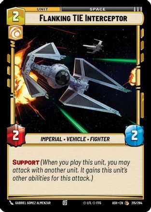 Flanking TIE Interceptor
