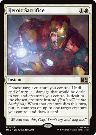 Commander: Marvel Super Heroes Heroic Sacrifice (Surge Foil) #18