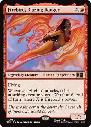 Commander: Marvel Super Heroes Firebird, Blazing Ranger (Surge Foil) #50
