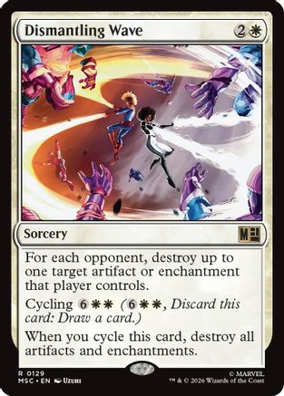 Commander: Marvel Super Heroes Dismantling Wave (Surge Foil) #129