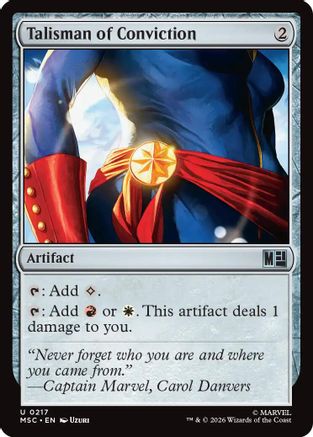 Commander: Marvel Super Heroes Talisman of Conviction (Surge Foil) #217