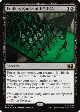 Commander: Marvel Super Heroes Endless Ranks of HYDRA (Surge Foil) #43