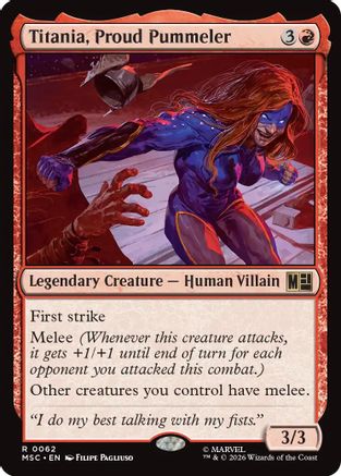 Commander: Marvel Super Heroes Titania, Proud Pummeler (Surge Foil) #62