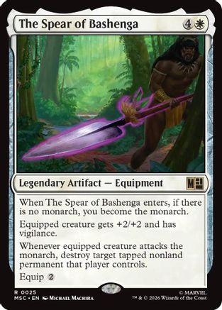Commander: Marvel Super Heroes The Spear of Bashenga (Surge Foil) #25