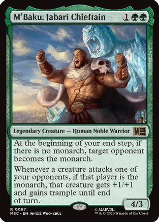 Commander: Marvel Super Heroes M'Baku, Jabari Chieftain (Surge Foil) #67