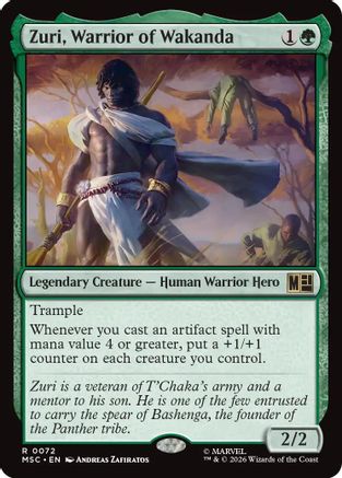 Commander: Marvel Super Heroes Zuri, Warrior of Wakanda (Surge Foil) #72