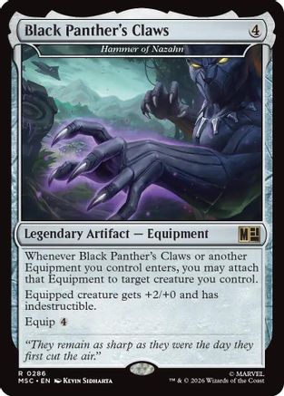 Commander: Marvel Super Heroes Black Panther's Claws - Hammer of Nazahn (Surge Foil) #286