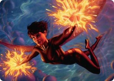 Art Series: Marvel Super Heroes The Wasp, Winsome Avenger Art Card #32