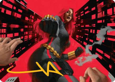 Art Series: Marvel Super Heroes Black Widow, Deadly Hunter Art Card (Gold-Stamped Signature) #42
