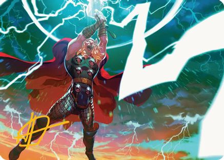 Art Series: Marvel Super Heroes Lightning Strike Art Card (Gold-Stamped Signature) #11
