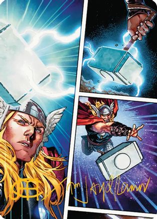 Art Series: Marvel Super Heroes Mjolnir, Hammer of Thor Art Card (Gold-Stamped Signature) #19