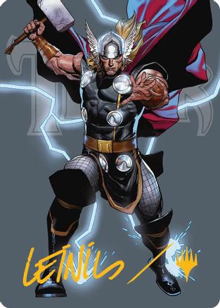 Art Series: Marvel Super Heroes Thor, God of Thunder Art Card (Gold-Stamped Signature) #26