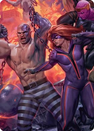 Art Series: Marvel Super Heroes Absorbing Man and Titania Art Card #10